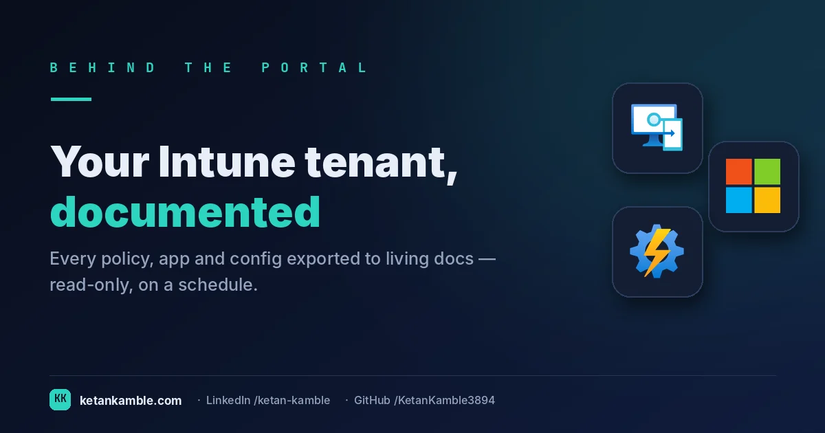 Cover: read-only Intune and Windows 365 configuration documented automatically