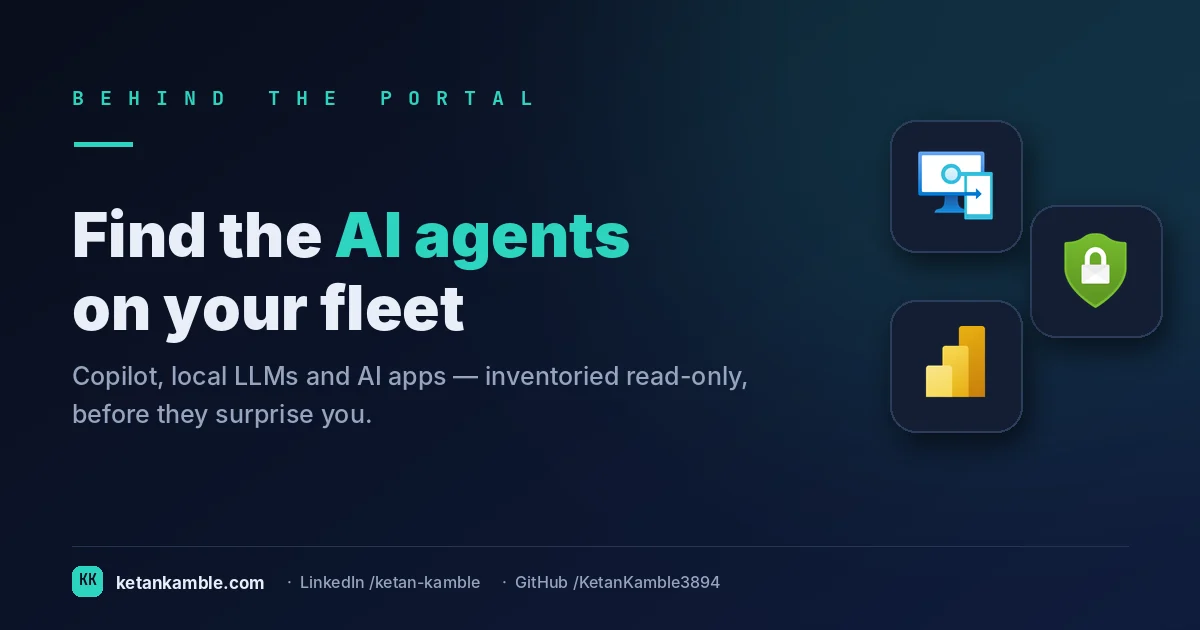 Cover: read-only shadow-AI inventory flagging unsanctioned local AI tools and leavers