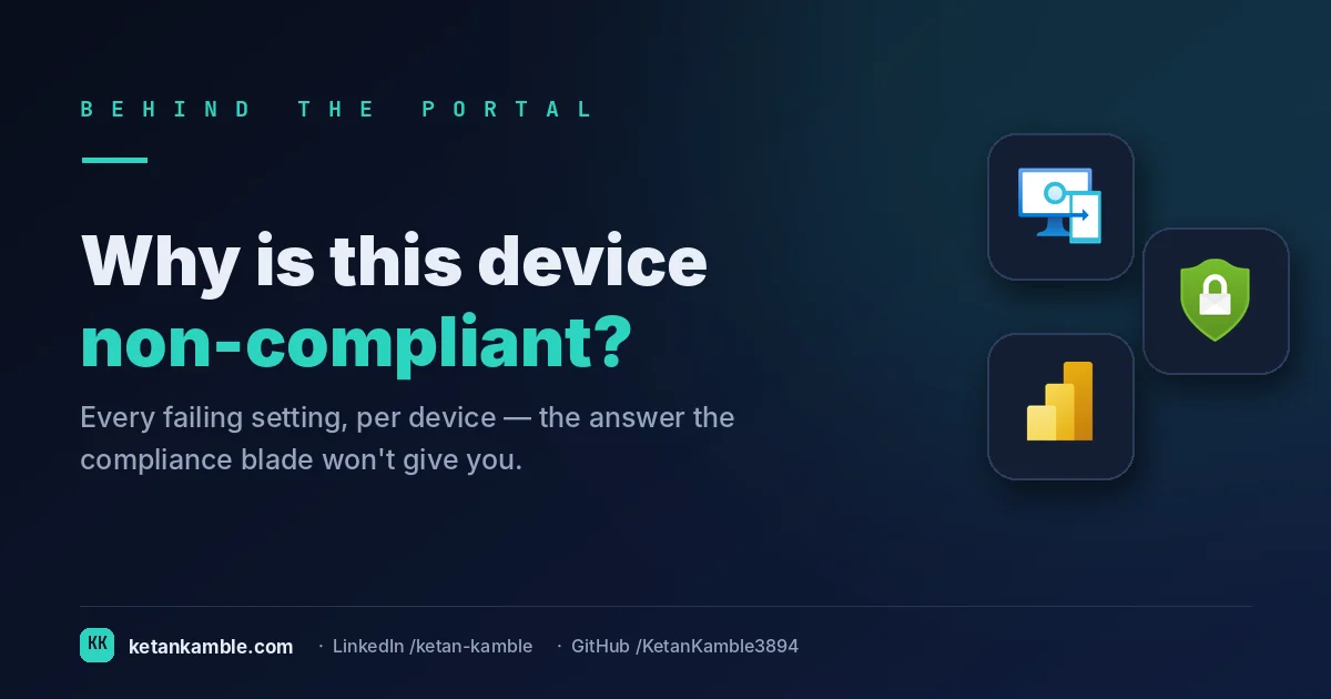 Cover: turning Intune non-compliance into a setting-level Power BI report